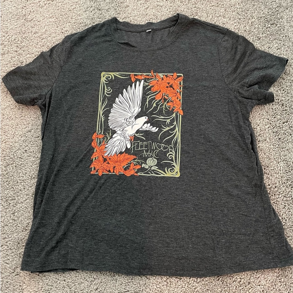 Fleetwood Mac Band Boho Gray Graphic Short Sleeve XL